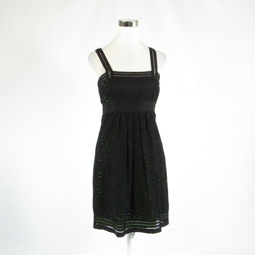 Cynthia Steffe black eyelet dress 6